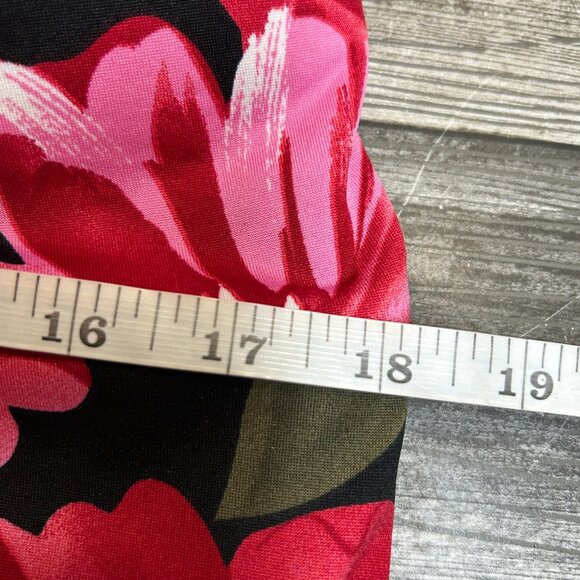 Gigi Womens Maxi Dress Size 12  Halter Red Tropical Floral Resort Wear Beachy - Picture 9 of 10